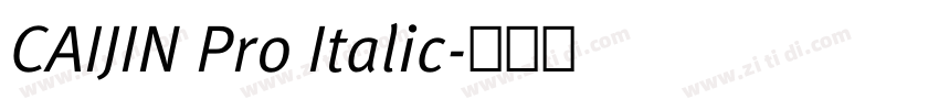 CAIJIN Pro Italic字体转换 CAIJIN Pro Italic字体转换